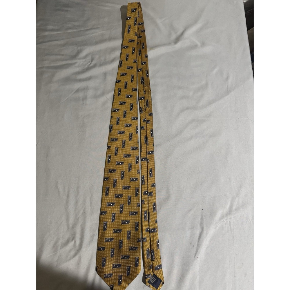Roundtree & Yorke Italian Silk Neck Tie 3.75 inch Yellow #314‎